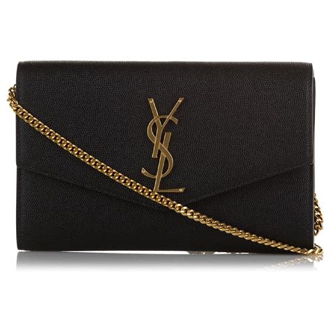 ysl bag brown wallet chain|YSL uptown wallet on chain.